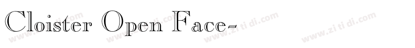 Cloister Open Face字体转换